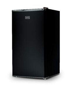 BLACK+DECKER BCRK32B Compact Refrigerator Energy Star Single Door Mini Fridge with Freezer, 3.2 Cubic Feet, Black