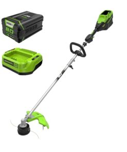 Greenworks 80V 16" Brushless Cordless (Attachment Capable) String Trimmer, 2.5Ah Battery and Charger Included