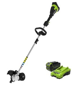 Greenworks 40V 8" Brushless Edger, 4.0Ah USB Battery and Charger Included
