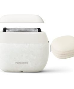Panasonic ARC5 Palm-Sized Electric Razor, Handheld Luxury Compact Travel Shaver with Upcycled Body, 5-Blade Cutting System, and USB-C Charging, Wet/Dry - ES-PV6A-W