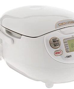 Zojirushi NS-ZCC10 5-1/2-Cup Neuro Fuzzy Rice Cooker and Warmer, Premium White