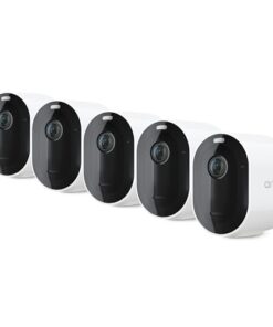 Arlo Pro 5S Spotlight Security Camera 2K HDR 5 Camera Bundle | Outdoor | Wireless with Spotlight | Dual-Band Wi-Fi | 12X Zoom, 2-Way Audio, Color Night Vision, Live Stream | White
