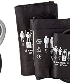 ADC 731BK Multikuf Model 731 3-Cuff EMT Kit with 804 Portable Palm Aneroid Sphygmomanometer, Small, Adult, Black