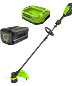 Greenworks 80V 16" Brushless Cordless String Trimmer (Carbon Fiber), 2.0Ah Battery and Charger Included