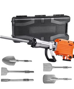 VEVOR Demolition Jack Hammer, MAX 2200W Electric Jackhammer Heavy Duty, 1350 BPM Concrete Breaker, 6pcs Chisels Bit Chipping with Case