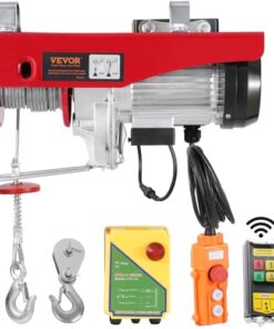 VEVOR Electric Hoist, 2200 lbs 120V Electric Winch with 328 ft Wireless & 14 ft Wired Remote Control, 40 ft Single Cable Lifting Height, Single/Double Slings, Lift Hoist for Garage Warehouse Factory
