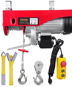 VEVOR 2200lbs Electric Hoist w/14ft Wired Remote Control, 110v Electric Hoist with 40ft Single Cable Lifting Height, for Garage Warehouse Factory Control for Garage, Shop, Hotel, Home