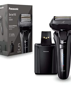 Panasonic ES-LV9U Series 900 Premium Wet/Dry Electric Shaver 5-Way Shaving Head with Linear Motor, Cleaning and Charging Station, Black