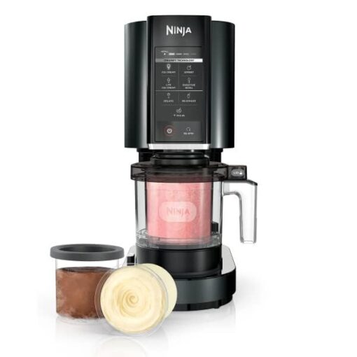 Ninja CREAMi Ice Cream, Sorbet, Milkshake Maker + 3 CREAMi Pints, Black - Image 8