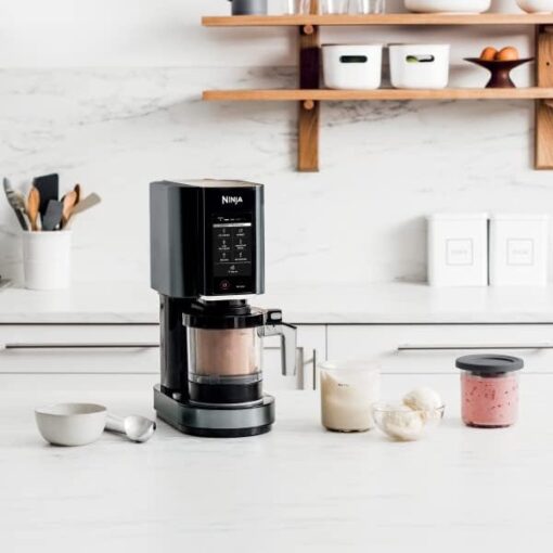 Ninja CREAMi Ice Cream, Sorbet, Milkshake Maker + 3 CREAMi Pints, Black - Image 7