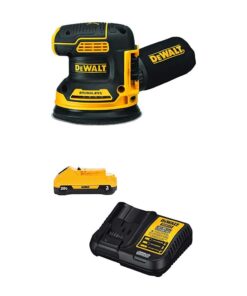 DEWALT 20V MAX Orbital Sander, Tool Only with 20V MAX Battery Pack with Charger, 3-Ah (DCW210B & DCB230C)