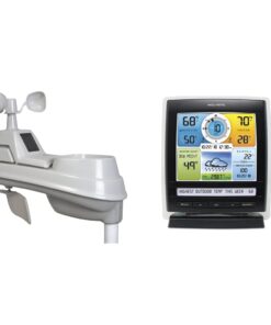 AcuRite Iris 5-in-1 Weather Sensor with Rain Gauge, 06004M, Wind Speed, Wind Direction, Temperature and Humidity, White | AcuRite Add-On Display for 5-in-1 Weather Sensors