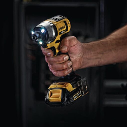 DEWALT - DEWDCF885C2 20V MAX Cordless Drill Impact Driver Kit, 1/4-Inch (DCF885C2) yellow/black - Image 4