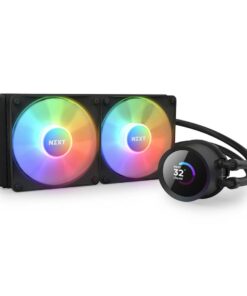 NZXT Kraken 240 RGB - RL-KR240-B1-240mm AIO CPU Liquid Cooler - Customizable 1.54" Square LCD Display for Images, Performance Metrics and More - 2 x F120 RGB Core Fans - Black