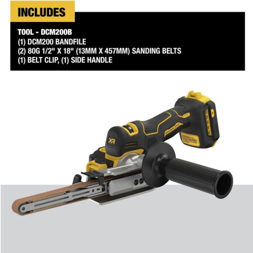 DEWALT 20V MAX XR Cordless Bandfile Power Tool Belt Sander, Bare Tool Only (DCM200B) - Image 8