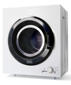 BLACK+DECKER BCED26 Compact Dryer for Standard Wall Outlet, Small, 5 Modes, Load Volume 8.8 lbs., White
