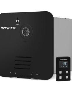 RV Tankless Water Heater Propane Gas, RVPart Pro, with 15"x15" Black Door and Remote Controller, DC 12V, 7×24 Technical Support, High Altitude, Easy Installation, Compatible with All RVs,GT42,Black