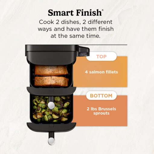 Ninja Air Fryer, 8 QT DoubleStack 2-Basket, Space Saving Design, Cooks 2lb Chicken Wings, Feeds up to 6 People, 6-in1 Air Fryer, Roast, Bake & More, Easy to Clean, Dishwasher Safe Parts, Black, SL201 - Image 10