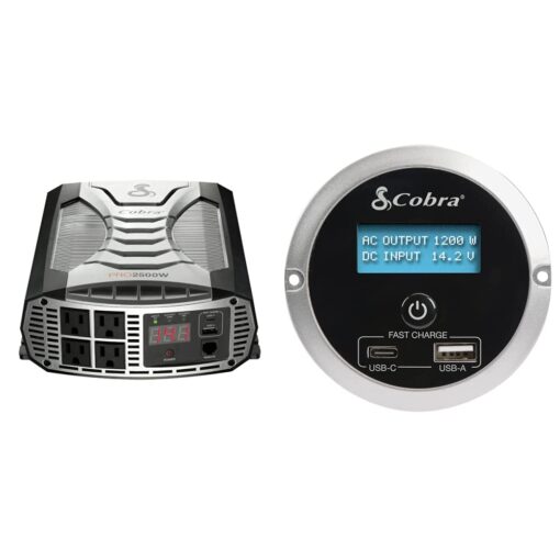 Cobra PRO 2500W Professional Grade Power Inverter with Cobra CPIALCDG1 Remote Controller