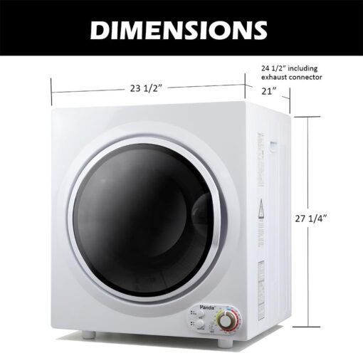 Panda Compact Dryer 13.2 lbs Load Volume 110V 1500W Portable Clothes Dryer 3.5 cu.ft. Stainless Steel Tub, 4 Drying Modes - Image 4
