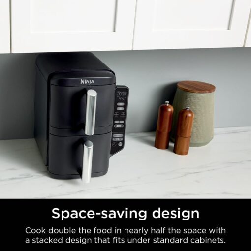 Ninja Air Fryer, 8 QT DoubleStack 2-Basket, Space Saving Design, Cooks 2lb Chicken Wings, Feeds up to 6 People, 6-in1 Air Fryer, Roast, Bake & More, Easy to Clean, Dishwasher Safe Parts, Black, SL201 - Image 14