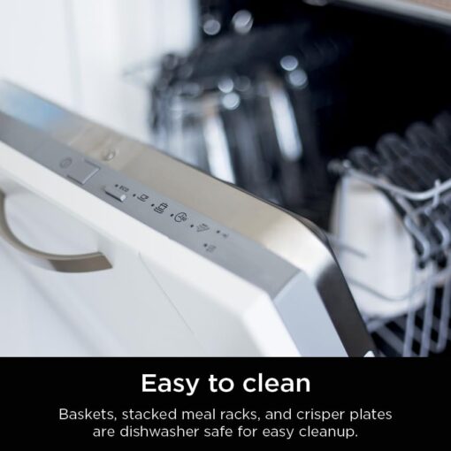 Ninja Air Fryer, 8 QT DoubleStack 2-Basket, Space Saving Design, Cooks 2lb Chicken Wings, Feeds up to 6 People, 6-in1 Air Fryer, Roast, Bake & More, Easy to Clean, Dishwasher Safe Parts, Black, SL201 - Image 4
