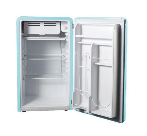 FRIGIDAIRE EFR372-BLUE 3.2 Cu Ft Blue Retro Compact Rounded Corner Premium Mini Fridge - Image 5