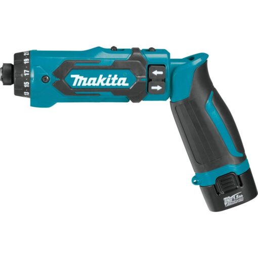 Makita DF012DSE 7.2V Lithium-Ion Cordless 1/4" Hex Driver-Drill Kit with Auto-Stop Clutch - Image 7