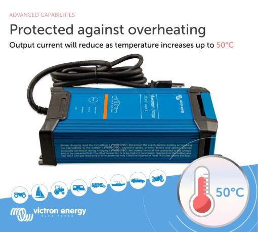 Victron Energy Blue Smart IP22 Smart Car Battery Charger 12V 30A, Float & Trickle Charger and Desulfator for Motorcycle, ATV, RV, Lithium and Deep Cycle Batteries - Image 4