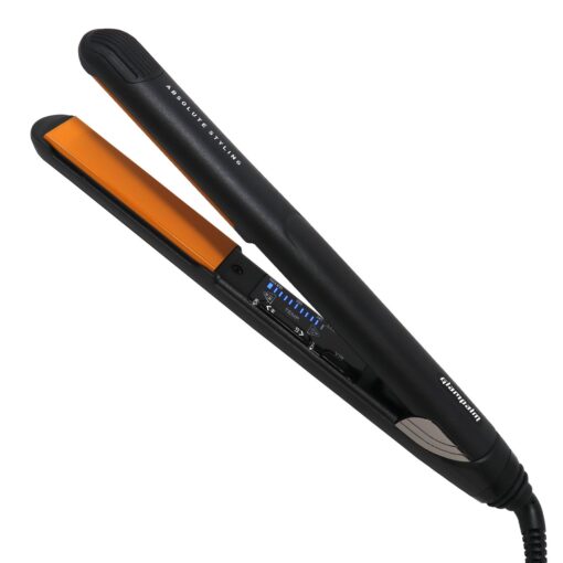 Glampalm Ceramic Flat Iron Hair Straightener, 140°-450° Degree, 25 Sec Heat Up. 11 Heat Settings Vibrato 1" Styling Iron. Korean No.1 Salon Haircare Tool, 3D Swivel Cord (GP225)