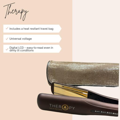Therapy Iron Gold Edition - 1 1/4" Ceramic Plates with Infrared Technology That Repairs Hair - Image 8