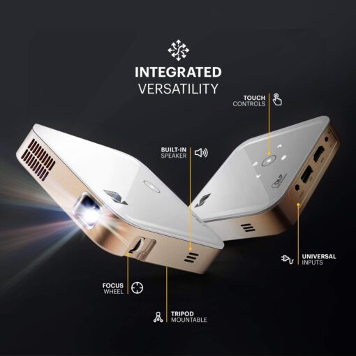 KODAK Luma 350 Portable Smart Projector w/ Luma App | Ultra HD Rechargeable Video Projector w/ Onboard Android 6.0, Streaming Apps, Wi-Fi, Mirroring, Remote Control & Crystal-Clear Imaging - Image 5