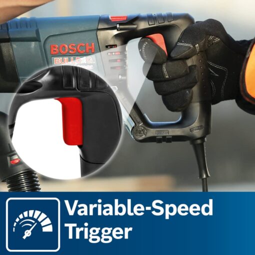 BOSCH 11255VSR Bulldog Xtreme 8 Amp 1 Inch Corded Variable Speed SDS-Plus Concrete/Masonry Rotary Hammer - Image 10