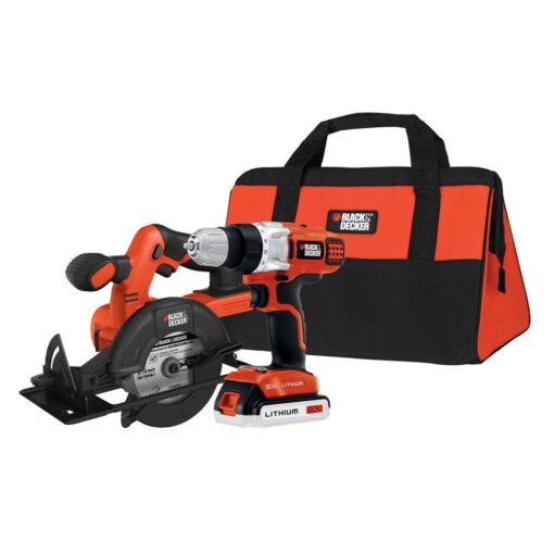 BLACK+DECKER 20V MAX* POWERCONNECT Cordless Drill/Driver + Circular Saw Combo Kit (BDCD220CS)