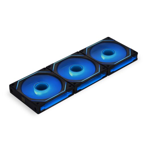Lian Li GA2T36INB Galahad II Trinity 360 AIO CPU Liquid Cooler 360mm & SL Infinity 120 Reverse Blade Black Single Pack & UNI Fan SL-Infinity 120 RGB Triple Pack Black with Controller - UF-SLIN120-3B - Image 3