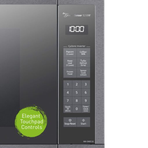 Panasonic Microwave Oven, Stainless Steel Countertop/Built-In Cyclonic Wave with Inverter Technology and Genius Sensor, 2.2 Cu. Ft, 1250W, NN-SN97JS (Silver) - Image 9