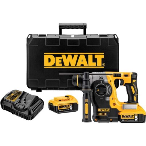 DEWALT DCH273P2 20V Max Brushless SDS Rotary Hammer with 5 Ah Batteries