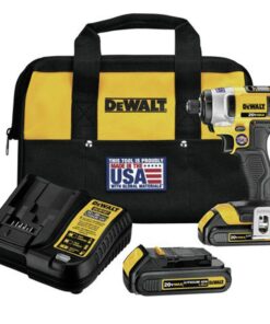 DEWALT - DEWDCF885C2 20V MAX Cordless Drill Impact Driver Kit, 1/4-Inch (DCF885C2) yellow/black