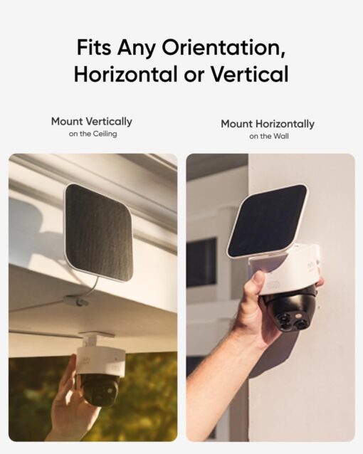 eufy Security SoloCam S340, Solar Security Cameras Wireless Outdoor, Cameras for Home Security, 360° Pan & Tilt Surveillance, No Blind Spots, 2.4 GHz Wi-Fi, No Monthly Fee, HomeBase S380 Compatible - Image 2