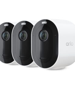 Arlo Pro 5S 2K Spotlight Camera - Wireless Home Security Camera with Spotlight, Color Night Vision, Dual-Band Wi-Fi & 2-Way Audio - White, 3 Pack, VMC4360P