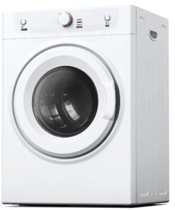 Euhomy Dryer, 1500W Clothes Dryer with Stainless Steel Tumbler, 3.52 Cu. Ft. portable clothes dryer with Exhaust Hose for Home, Apartment, White