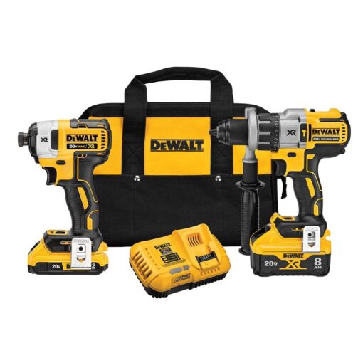 DEWALT 20V MAX XR Cordless Drill Combo Kit, Hammer Drill & Impact Driver with Battery and Charger Included, Power Detect Technology (DCK299D1W1) - Image 3