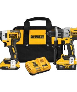 DEWALT 20V MAX XR Cordless Drill Combo Kit, Hammer Drill & Impact Driver with Battery and Charger Included, Power Detect Technology (DCK299D1W1)