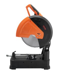 VEVOR Chop Saw, 14"/355mm Blade Diameter Cut Off Saw, 2800W 1200RPM Steel Cutting Machine, 0-45° Adjustable Dry Cut Chop Saw, Miter Saw for Cutting Metal Cold Cut Saw for Steel/Rebar/Iron/Aluminum