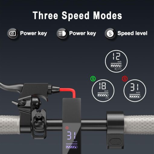 Electric Scooter for Adults - 350W Motor,Up to 19 MPH, 8.5" Solid Tires Portable Foldable Commuting Scooter for Adults with Double Braking System and App, 20 Miles Long-Range - Image 6