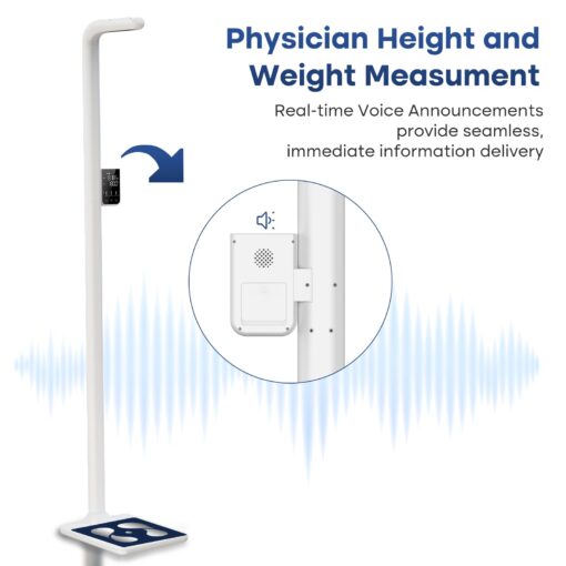 GE Digital Physician Scale BMI: Ultrasonic Electronic Height and Weight Scale 76” Height Measuring Device Accurate Body Weight 485 lb/220 kg Capacity - Image 4