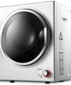 COSTWAY GYJ25-78 110V Electric Portable Clothes Stainless Steel Tub Laundry Dryer, for 4 Automatic Drying Mode, White