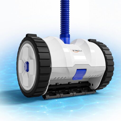 (2024 New) VINGLI Pool Cleaner Suction-Side Pool Vacuum Automatic Sweeper for Inground Swimming Pool,Climbs Walls -39.6ft Tangle Free Hose