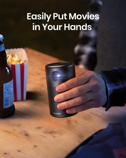 Anker NEBULA Capsule, Smart Wi-Fi Mini Projector, 100 ANSI Lumen Portable Projector, 360° Speaker, Movie Projector, 100 Inch Picture, 4Hr Video Playtime for Inside and Outside, Watch Anywhere - Image 6