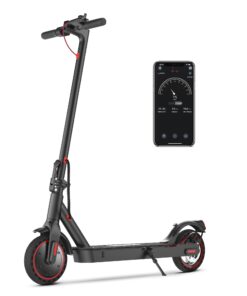 iScooter i9 Electric Scooter Adults and Teenages, 19 MPH, 18 Miles Range, 8.5'' Solid Tires, 350W Foldable and Cruise Control Escooter with Double Braking System and APP